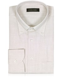 Forzieri Beige Button Down Cotton Shirt