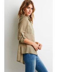 Forever 21 Contemporary Boxy Woven Shirt