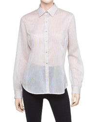 Max Studio Cotton Voile Button Up Shirt