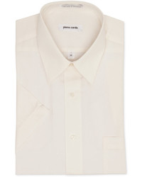 Pierre Cardin Short Sleeve Cream Dress Shirt