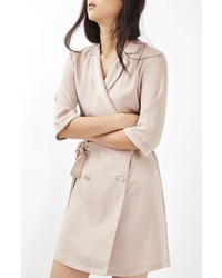Topshop Double Breasted Wrap Dress