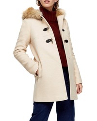 Topshop Patty Faux Hooded Coat
