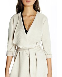 Boohoo Tall Effie Textured Woven Trench Coat