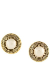 Chanel Vintage Faux Pearl Clip On Earrings