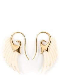 Noor Fares 18kt Yellow Gold Wing Earrings
