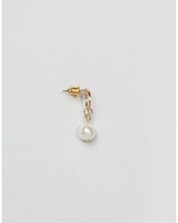 Asos Pack Of 2 Faux Pearl Circle Stud Earrings