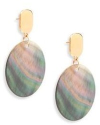 Nest Statet Grey Mother Of Pearl Drop Earrings