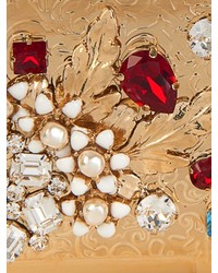 Dolce & Gabbana Crystal Embellished Gold Plated Clutch