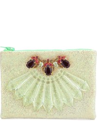Mawi Glitter Embellished Clutch