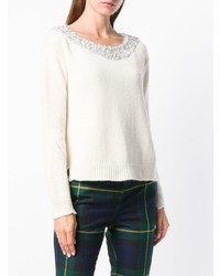 Ermanno Scervino Embellished Collar Knit Sweater