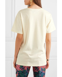 Gucci Sequined Cotton Jersey T Shirt