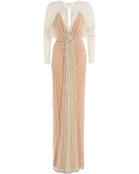 Jenny Packham Embellished Floor Length Gown