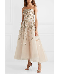 Reem Acra Embellished Tulle Gown