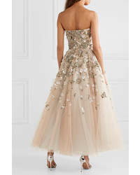 Reem Acra Embellished Tulle Gown