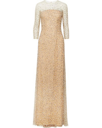 Jenny Packham Embellished Tulle Gown