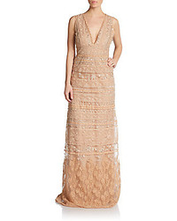 Valentino Embellished Silk Lace Gown
