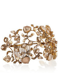 Erickson Beamon Telepathic Gold Plated Swarovski Crystal And Faux Pearl Headband