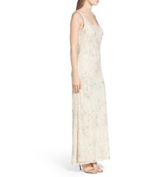Pisarro Nights Embellished Lace Gown