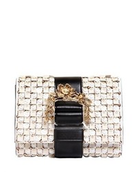 Roberto Cavalli Heroine Blossom Embellished Leather Bag