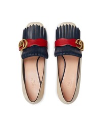 Gucci Leather Mid Heel Pump With Double G