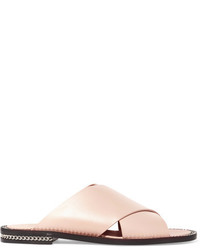 Givenchy Embellished Leather Sandals Beige