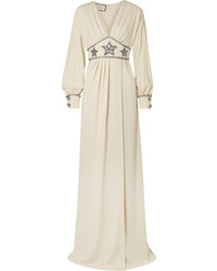 Gucci Crystal Embellished Wrap Effect Tte Gown