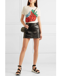 Gucci Sequined Printed Cotton Jersey T Shirt