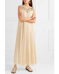 Chloé Embellished Frayed Silk Tte Gown