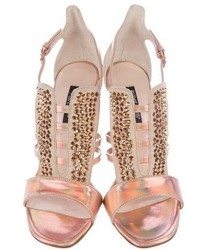 Ruthie Davis Holographic Embellished Sandals