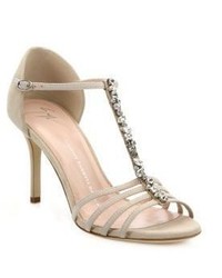 Giuseppe Zanotti Cam Pallido Crystal Embellished Suede Sandals