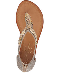 Jessica Simpson Kalie Embellished Flat Thong Sandals