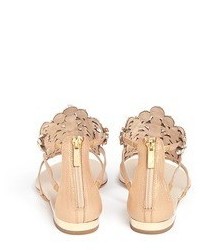 Rene Caovilla Ren Caovilla Strass Faux Pearl Embellished Leather Thong Sandals