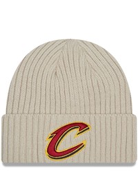 New Era Cream Cleveland Cavaliers Core Classic Stone Cuffed Knit Hat At Nordstrom