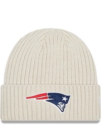 New Era Cream New England Patriots Core Classic Stone Cuffed Knit Hat At Nordstrom