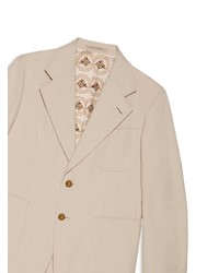 Gucci Embroidered Detail Single Breasted Blazer