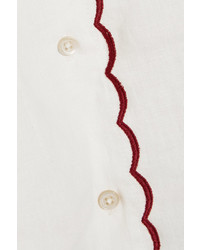 Etoile Isabel Marant Isabel Marant Toile Delphine Embroidered Linen Top Ecru