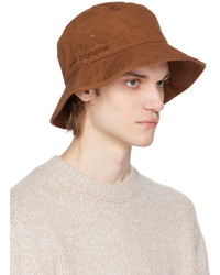Acne Studios Brown Embroidered Bucket Hat