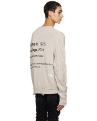 Amiri Beige Wes Lang Edition Reaper Sweater