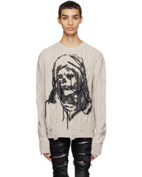 Amiri Beige Wes Lang Edition Reaper Sweater