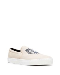 Kenzo Tiger Embroidered Slip On Sneakers