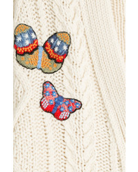 Valentino Alpaca Blend Embroidered Cardigan