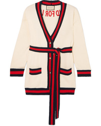 Gucci Embroidered Cotton Blend Cardigan