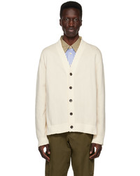 Ps By Paul Smith Off White Embroidered Cardigan