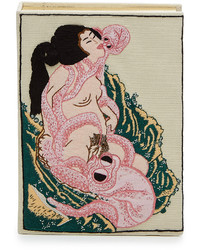 Olympia Le-Tan Embroidered Hokusai Book Clutch