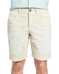 True Grit Martini Embroidered Cotton Shorts