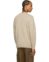 Undercover Beige Wool Intarsia Sweater