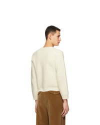 Gucci Off White Knit Wool Crop Sweater