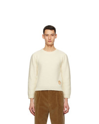 Gucci Off White Knit Wool Crop Sweater