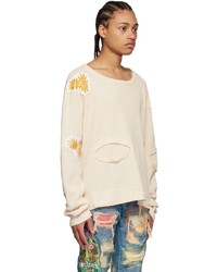Who Decides War by MRDR BRVDO Off White Polyester Sweatshirt