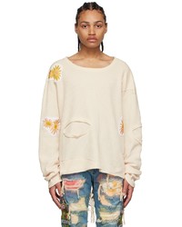 Who Decides War by MRDR BRVDO Off White Polyester Sweatshirt